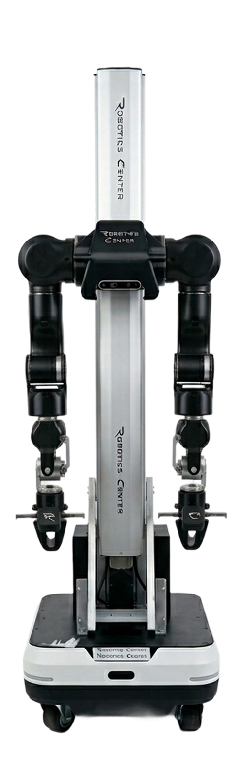 RC M1 mobile manipulator — bimanual mobile arms robot front view